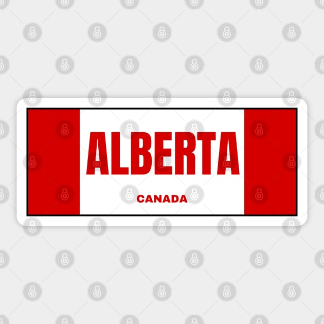 Alberta in Canadian Flag Colors Sticker by aybe7elf